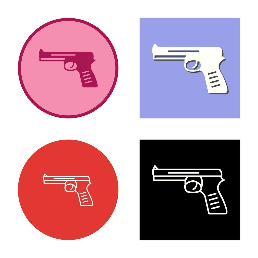 icono de vector de pistola única