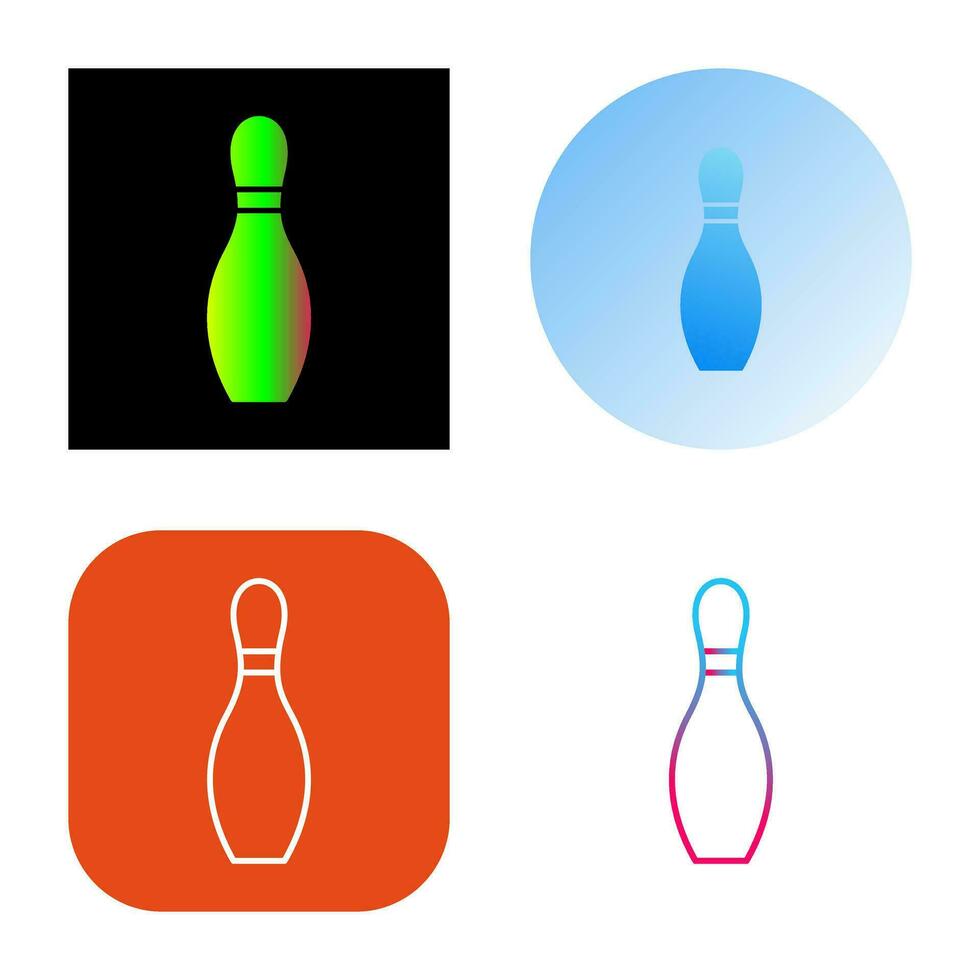 Unique Bowling Pin Vector Icon