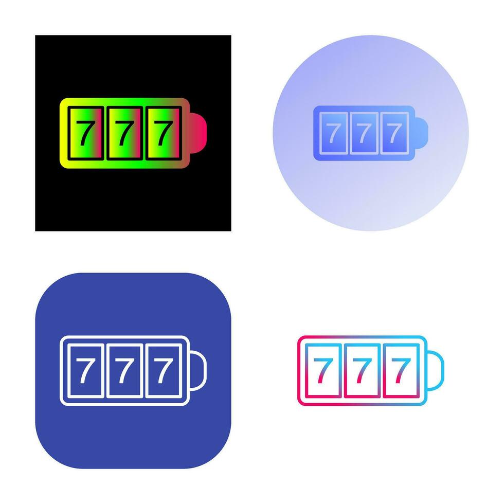 Slot Machine with Sevens Vector Icon