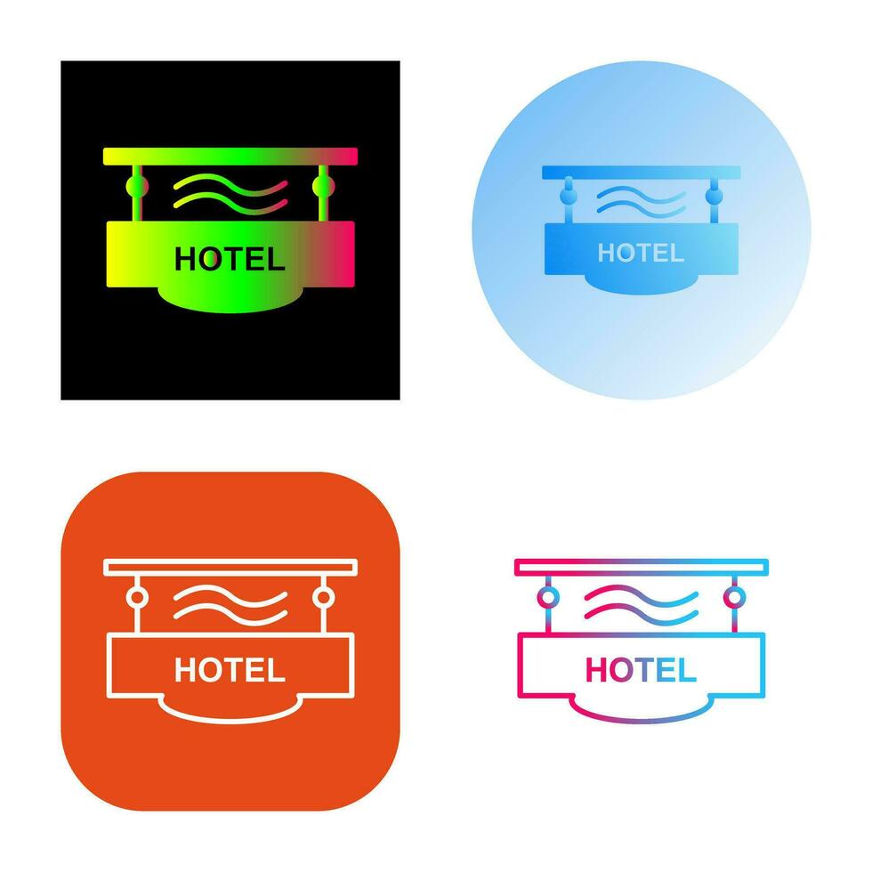 icono de vector de signo de hotel