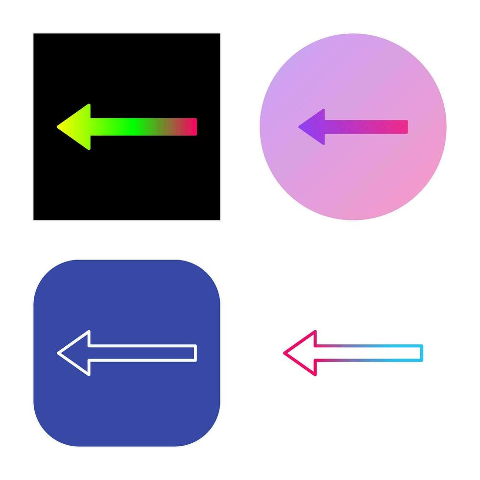 Unique Left Arrow Vector Icon