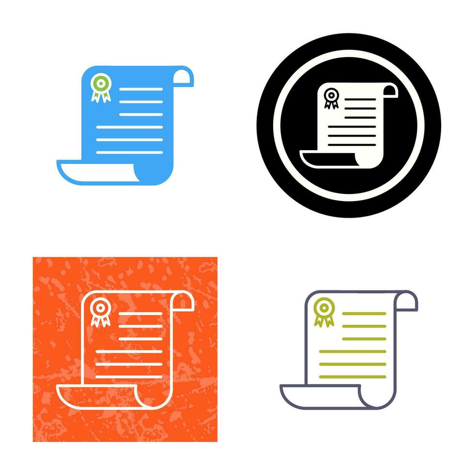 Unique Diploma Vector Icon