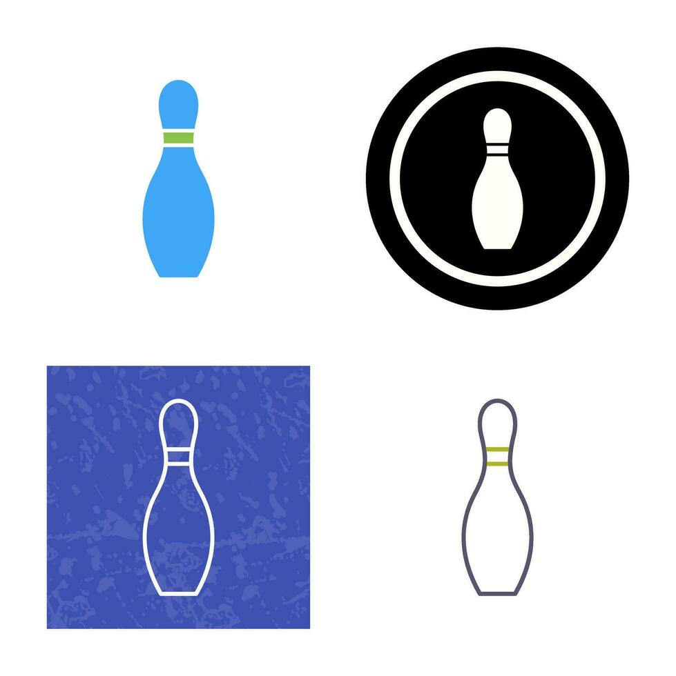 Unique Bowling Pin Vector Icon