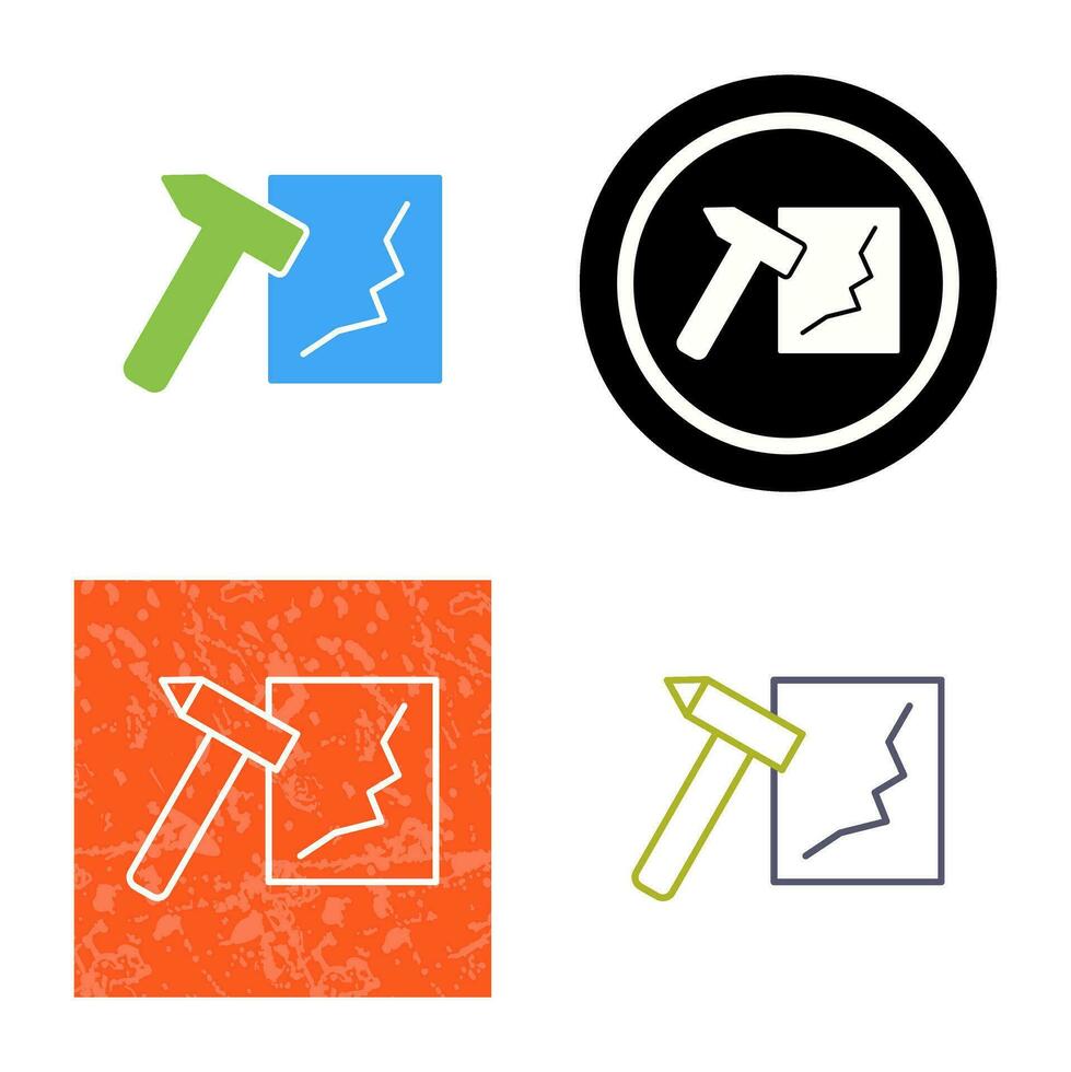 Unique Break Glass Vector Icon