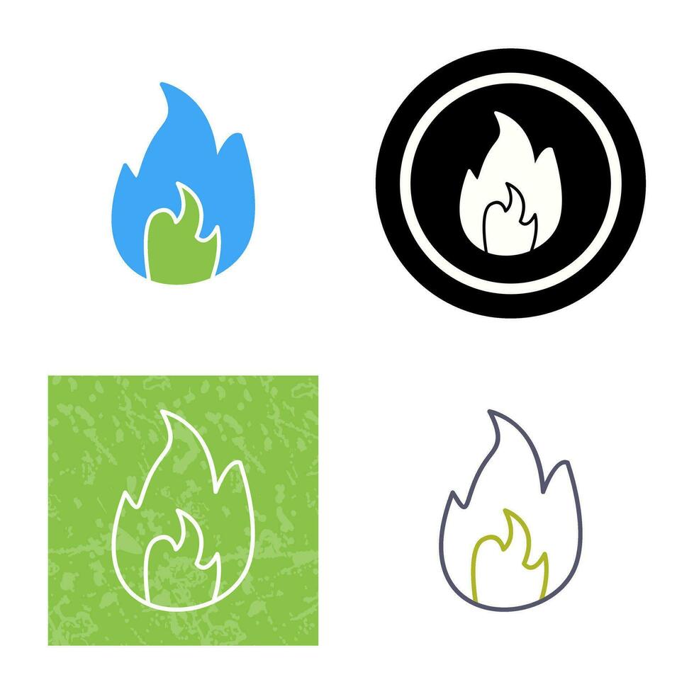 Unique Flame Vector Icon