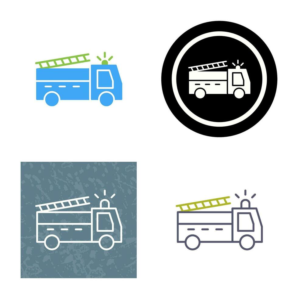 Unique Fire Truck Vector Icon