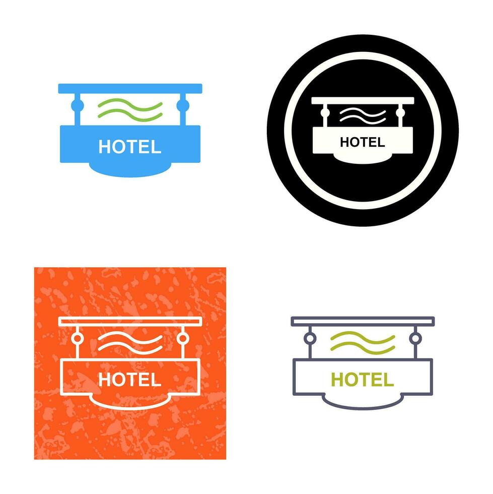 icono de vector de signo de hotel