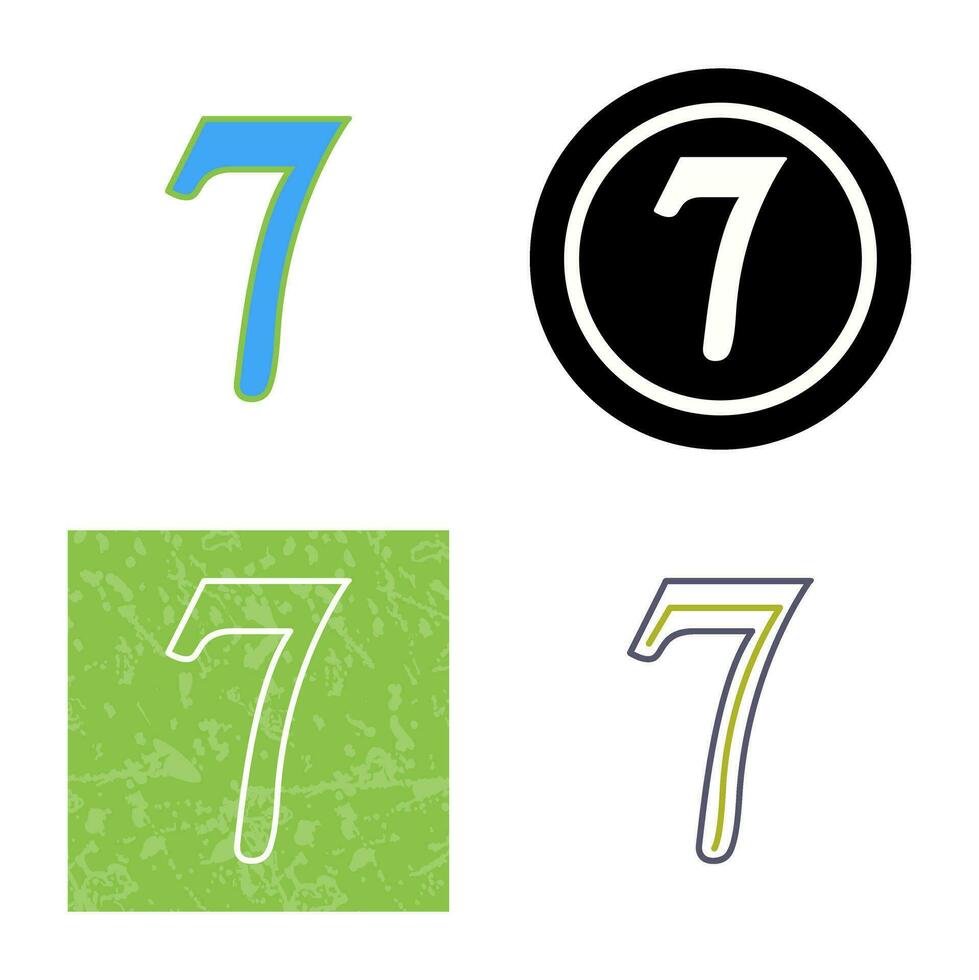 Number Seven Vector Icon