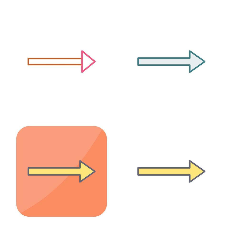 Unique Right Arrow Vector Icon