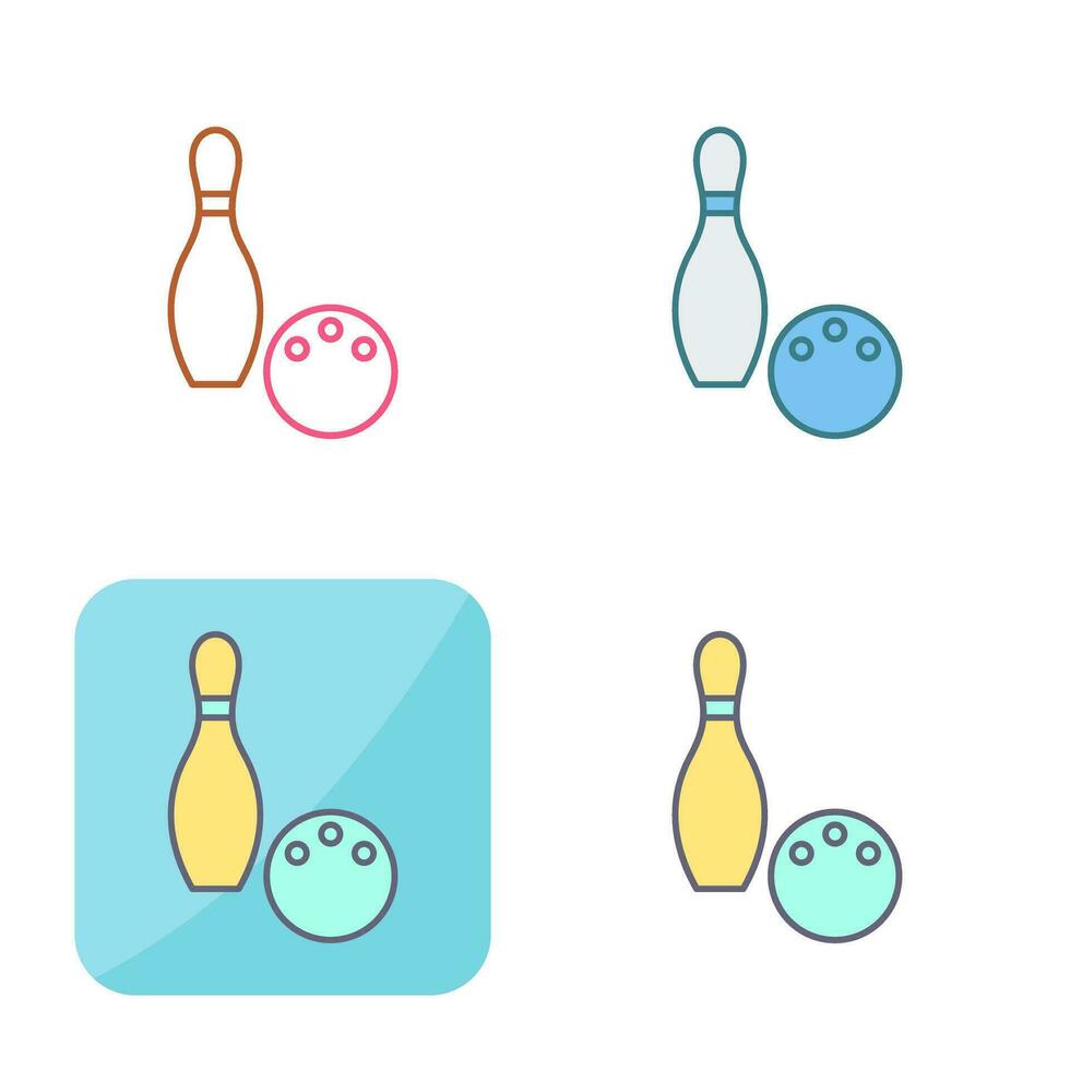 Unique Bowling Vector Icon