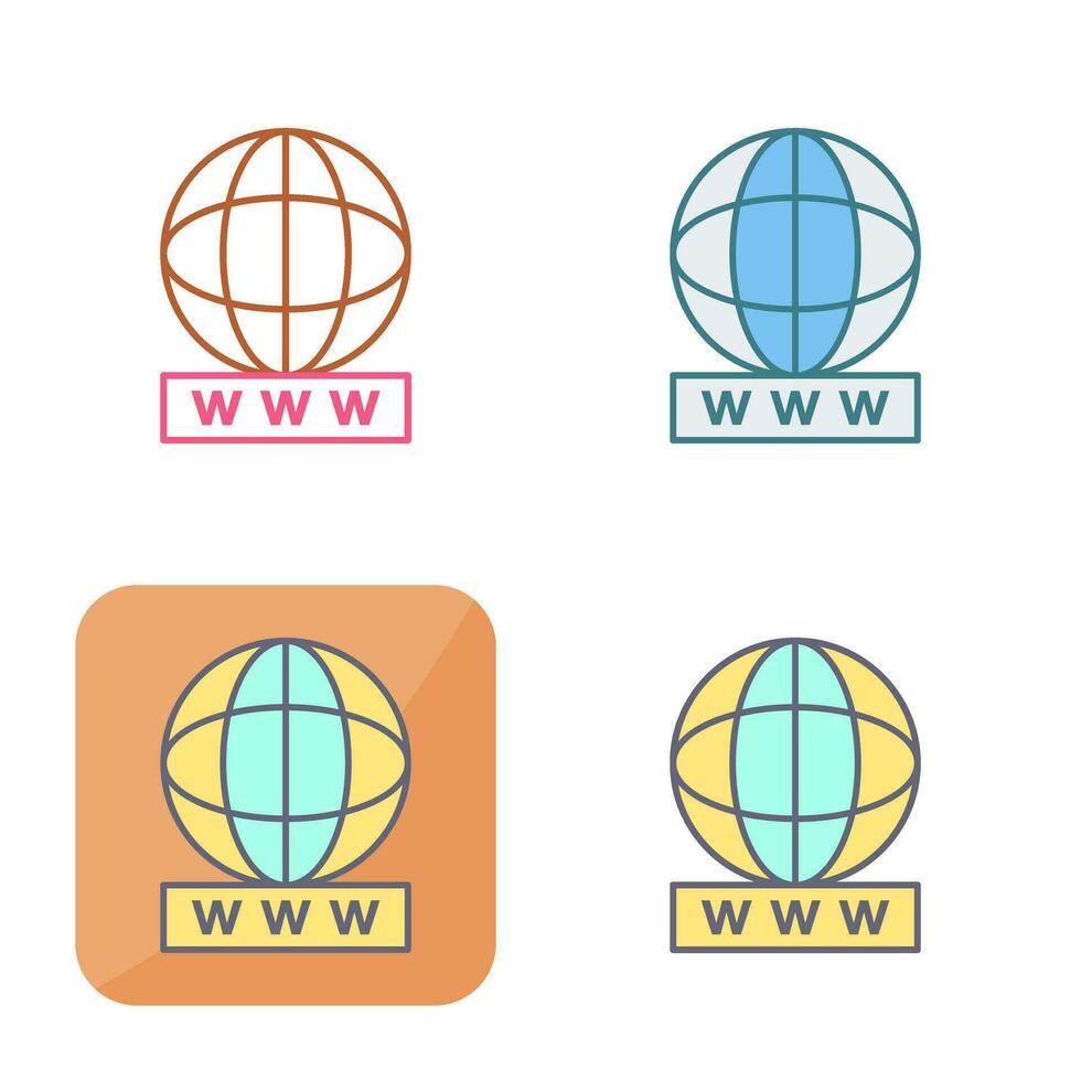 Unique World Wide Web Vector Icon