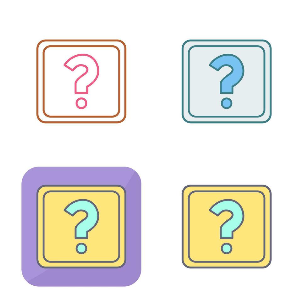 Unique Question Mark Vector Icon