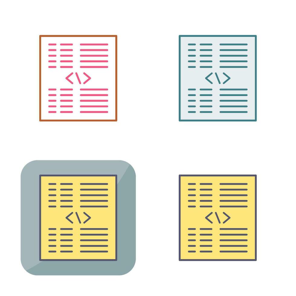 Piece of Code Vector Icon
