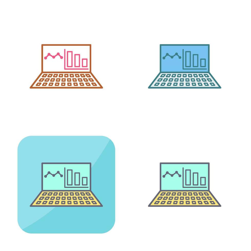 Unique Online Stats Vector Icon