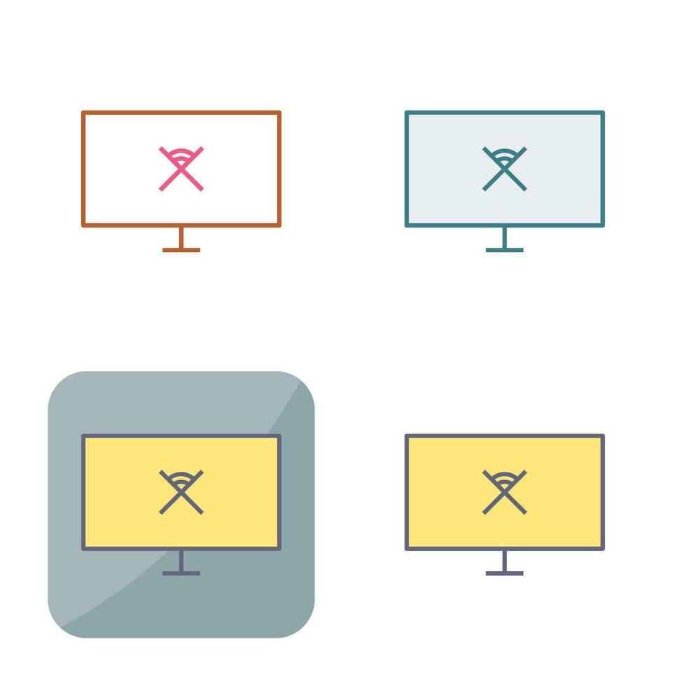 Unique Disconnected Network Vector Icon