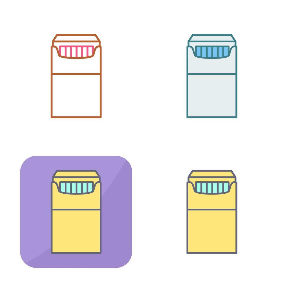 Unique Packet of Cigarettes Vector Icon