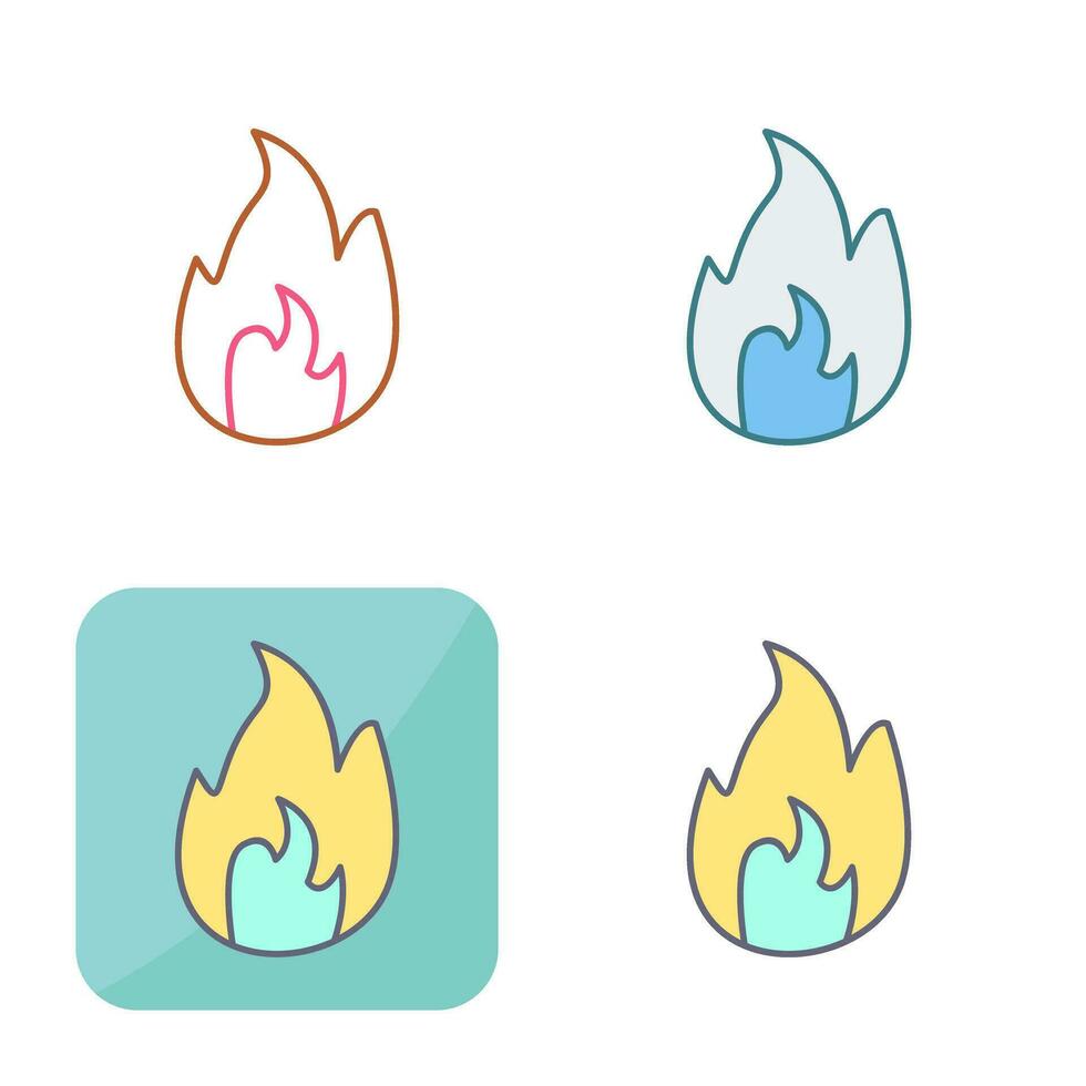 Unique Flame Vector Icon