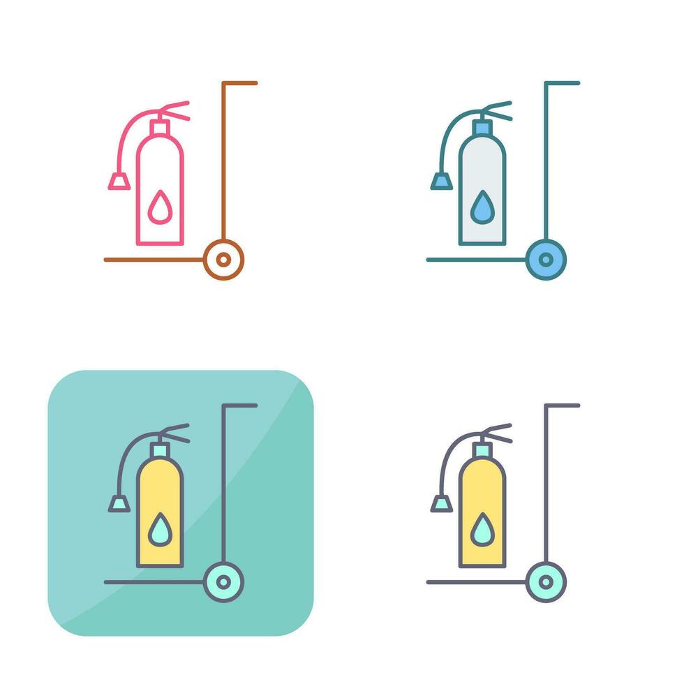 Unique Moveable Extinguisher Vector Icon