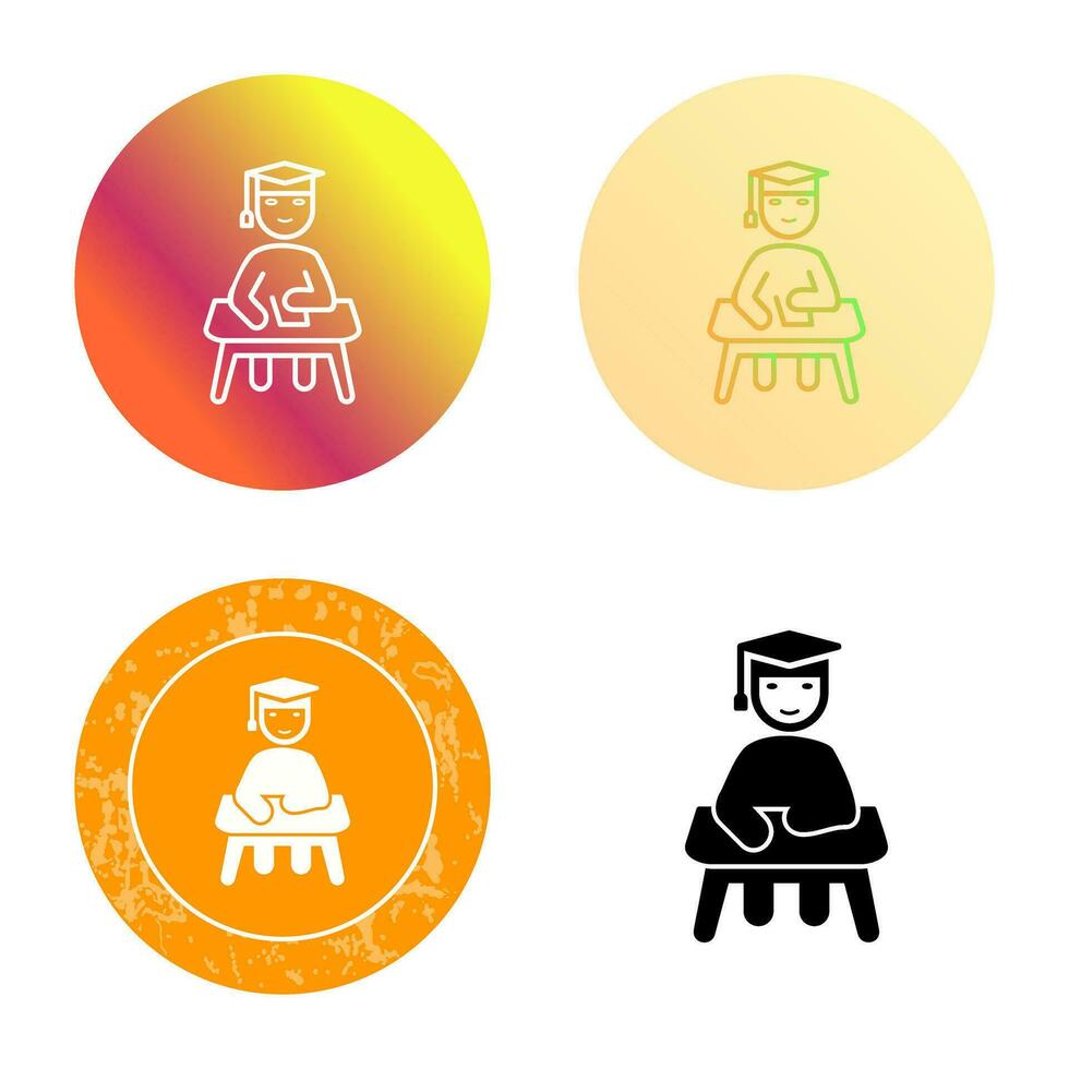 Unique Studying on Desk Vector Icon