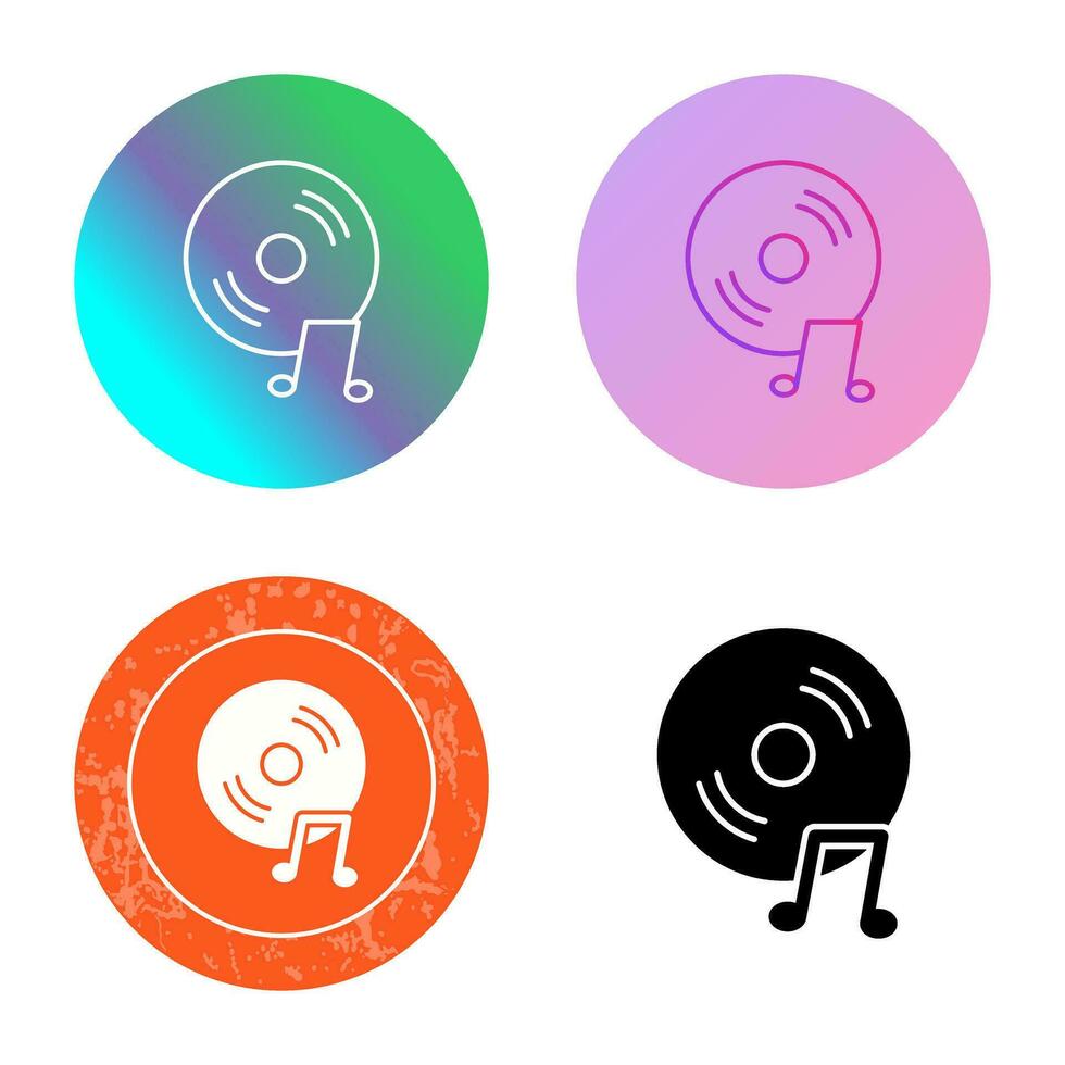 Unique Music CD Vector Icon