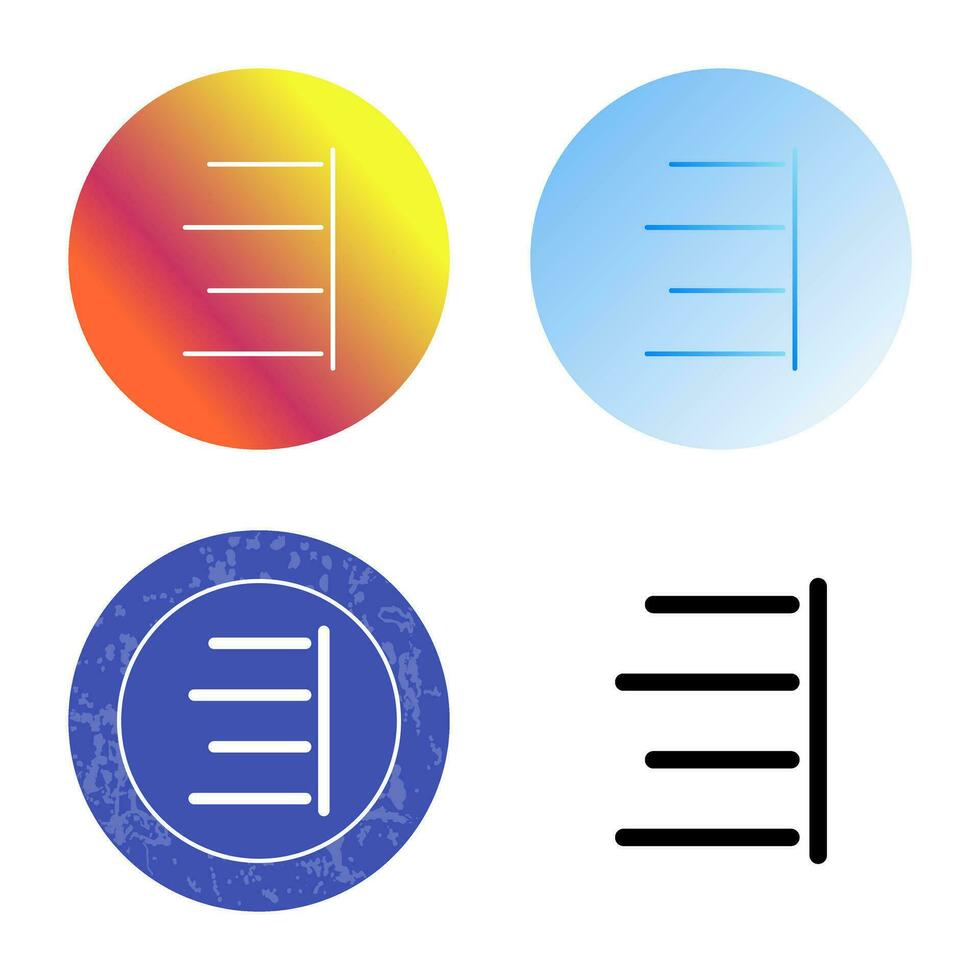Unique Right Align Vector Icon