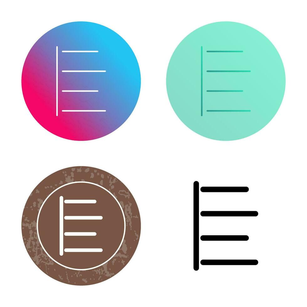 Unique Left Align Vector Icon