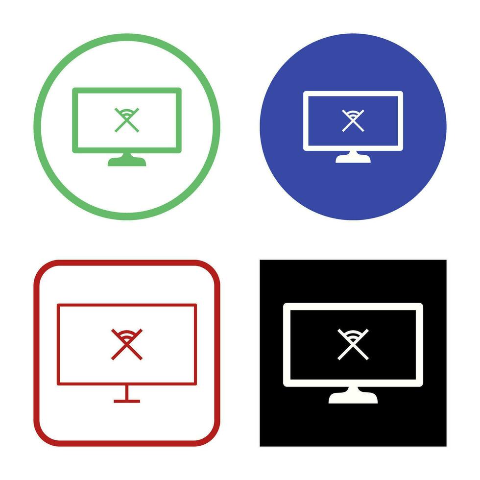 Unique Disconnected Network Vector Icon