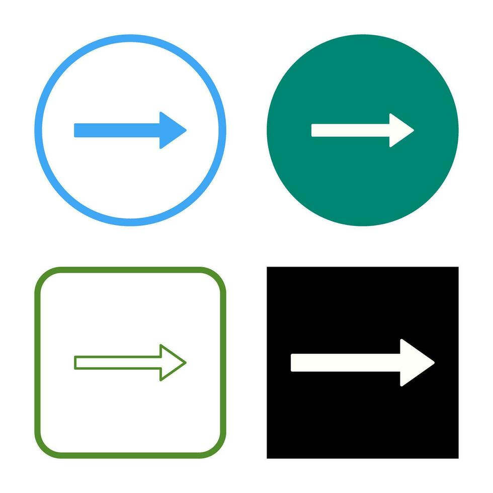 Unique Right Arrow Vector Icon