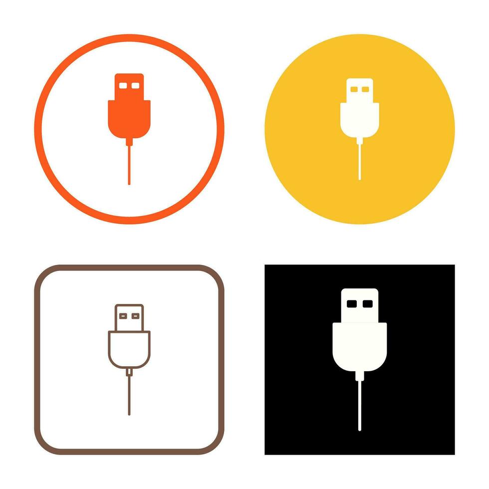 Unique USB Cable Vector Icon