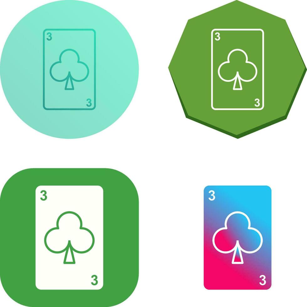 Clubs Card Vector Icon