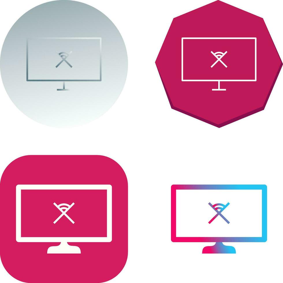 Unique Disconnected Network Vector Icon