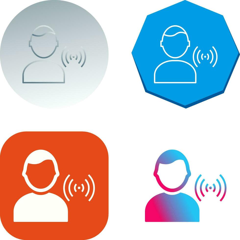 Unique Signal on User Vector Icon