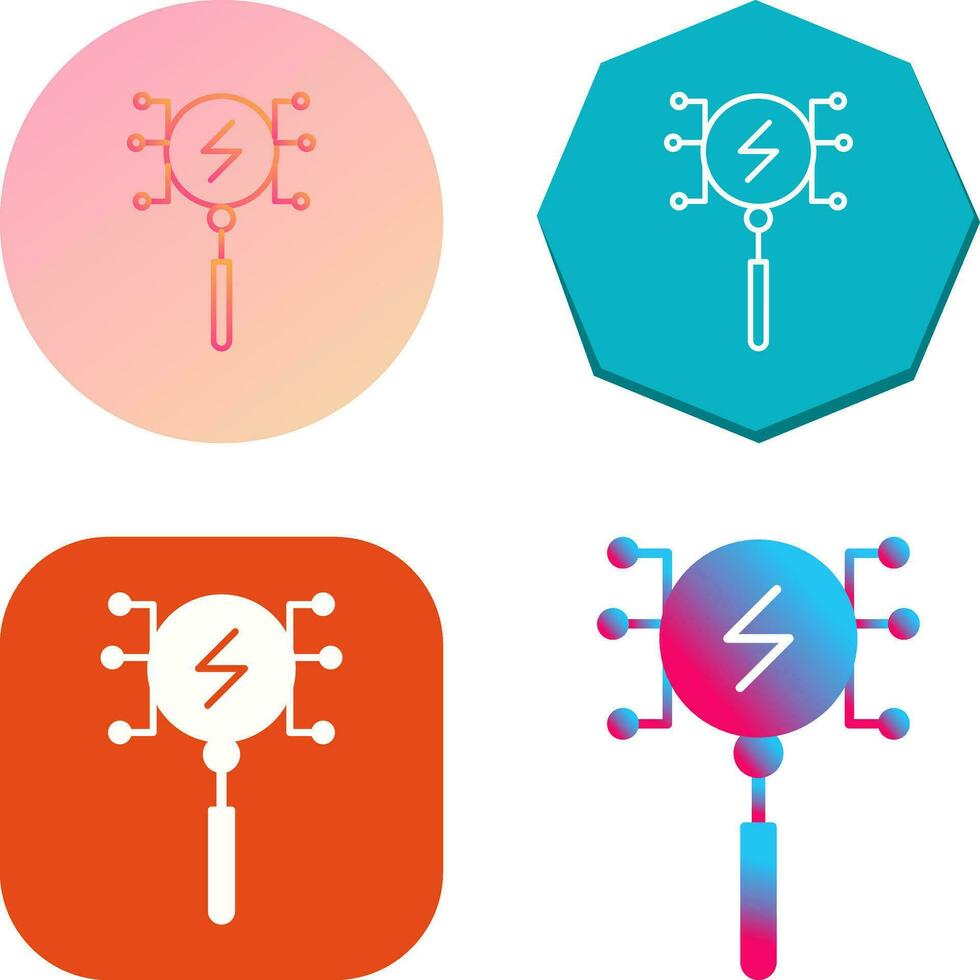 Unique Intelligent Search Vector Icon