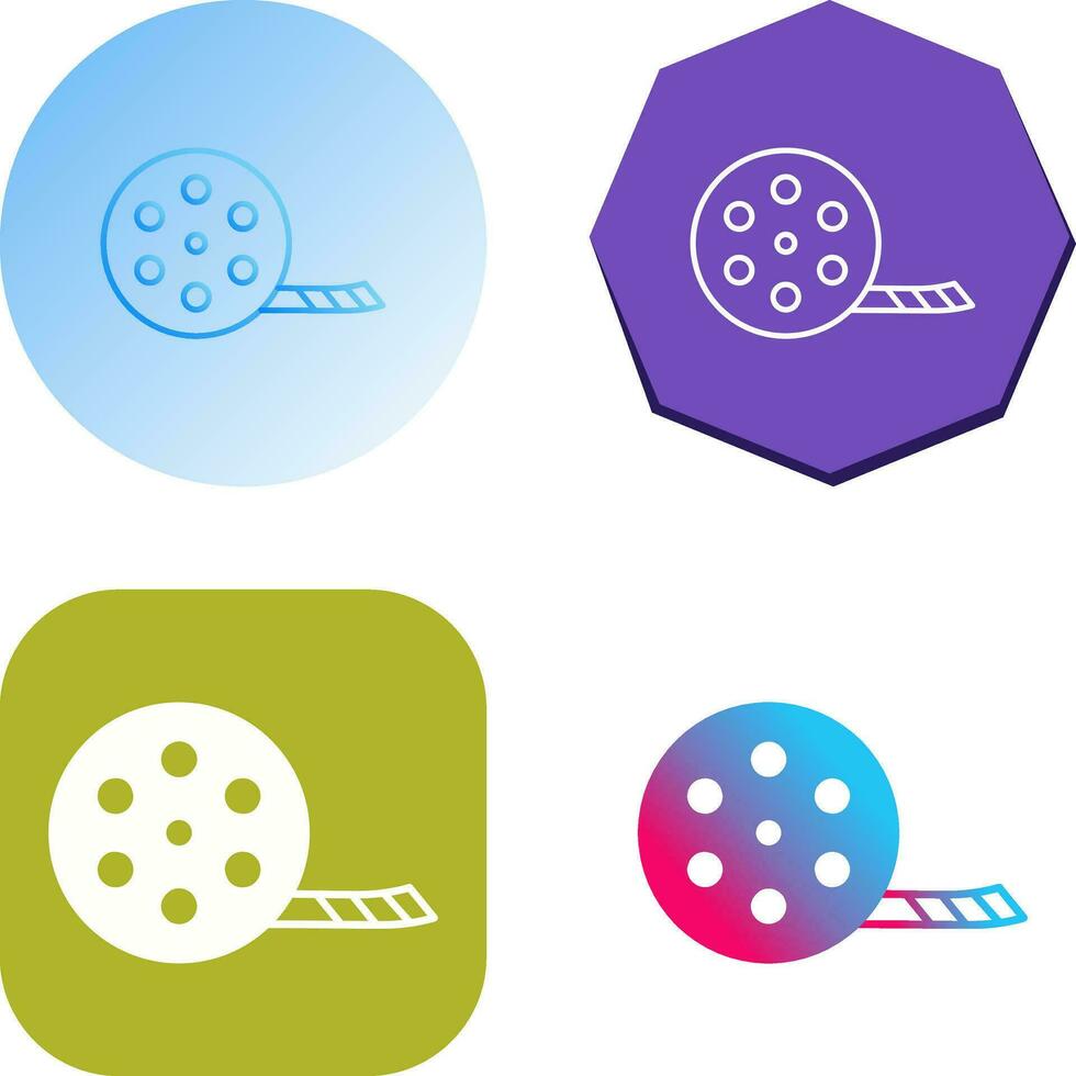 Unique Film Reel Vector Icon