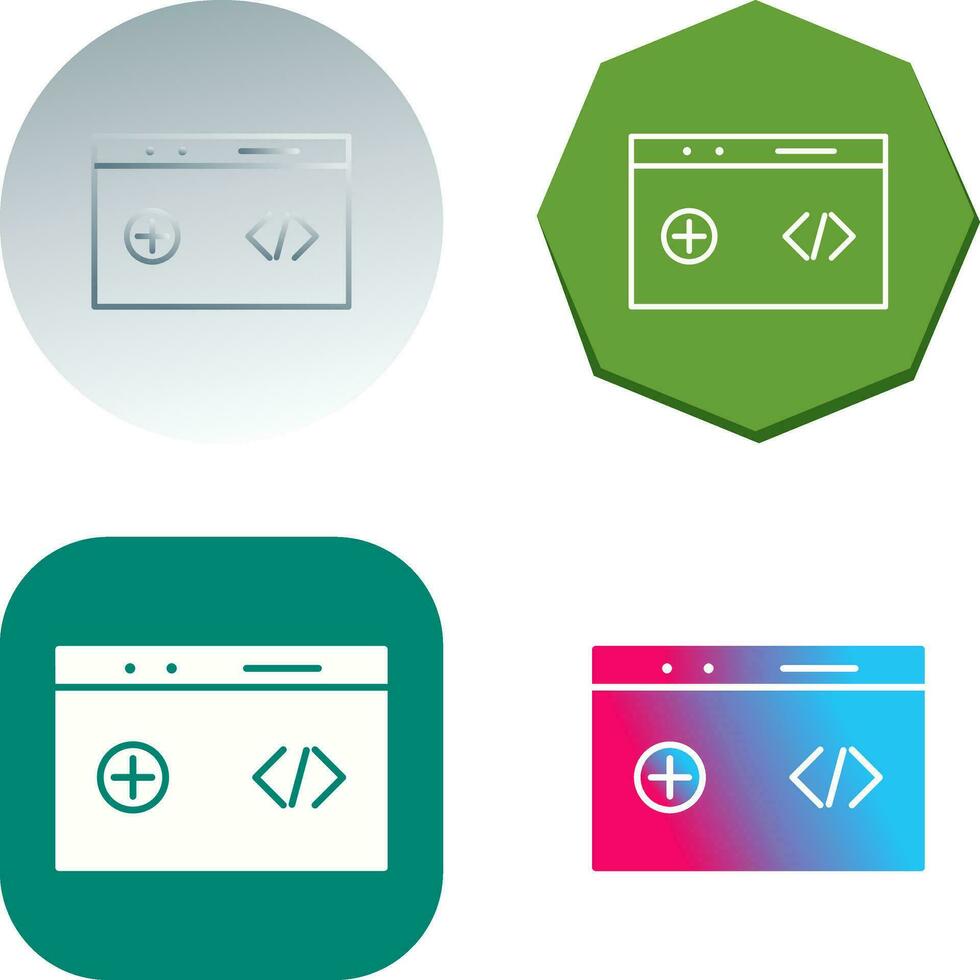 Unique Clean Code Vector Icon