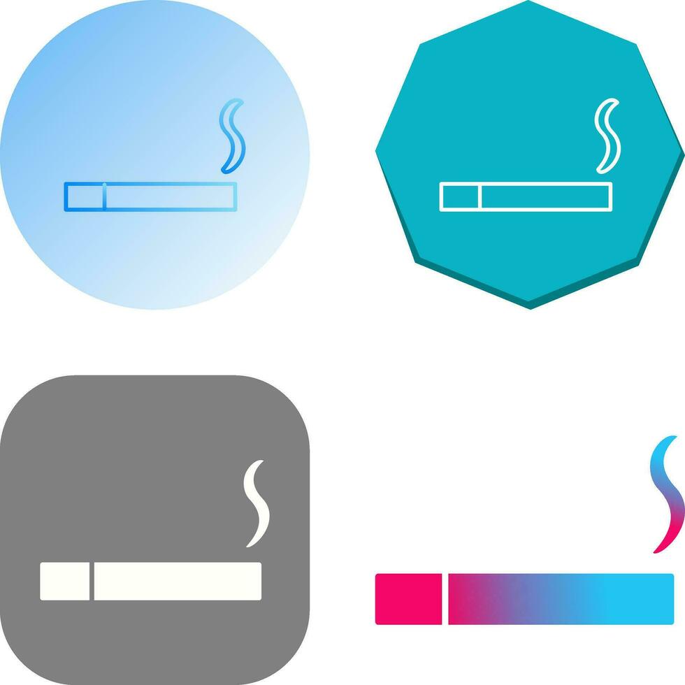 Unique Lit Cigarette Vector Icon