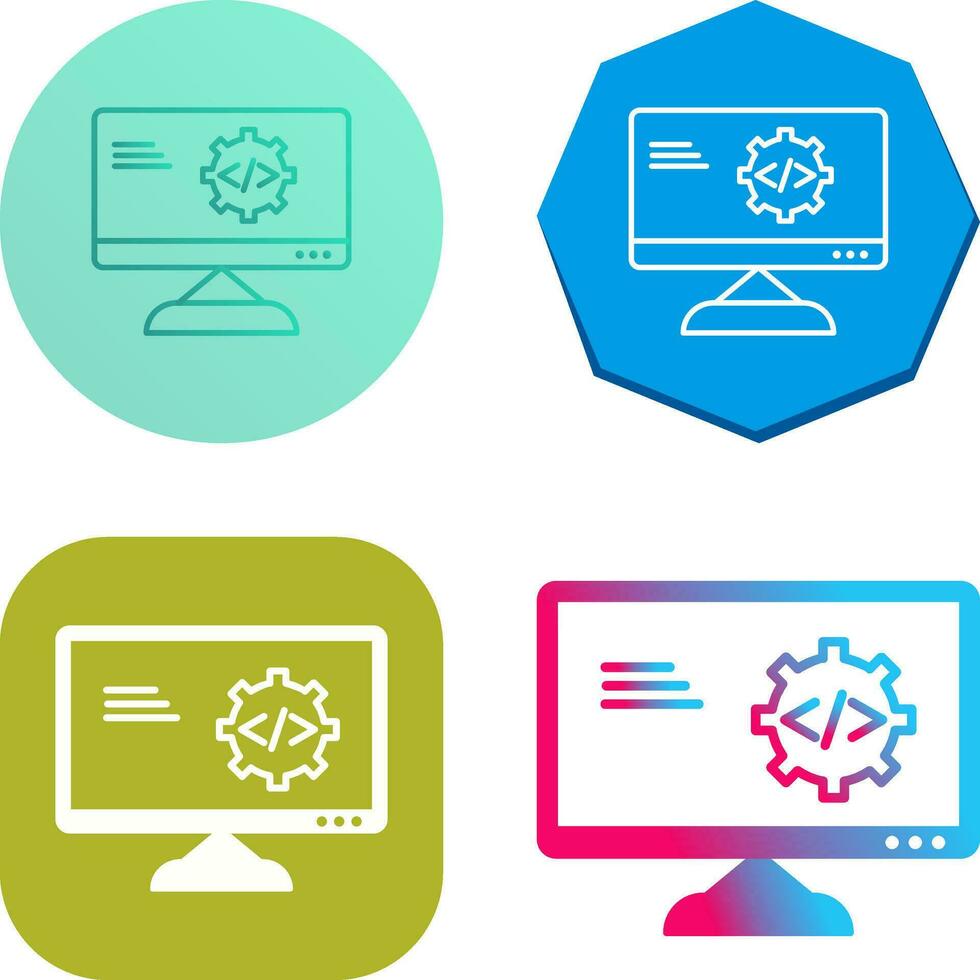 Unique Code Optimization Vector Icon