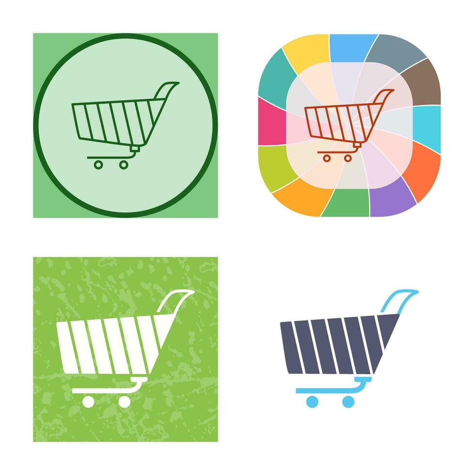 Unique Shopping Cart Vector Icon