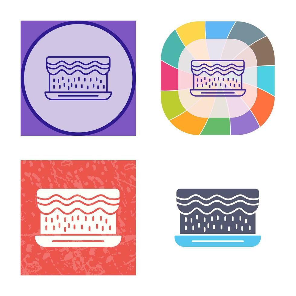 Unique Cream Cake Vector Icon