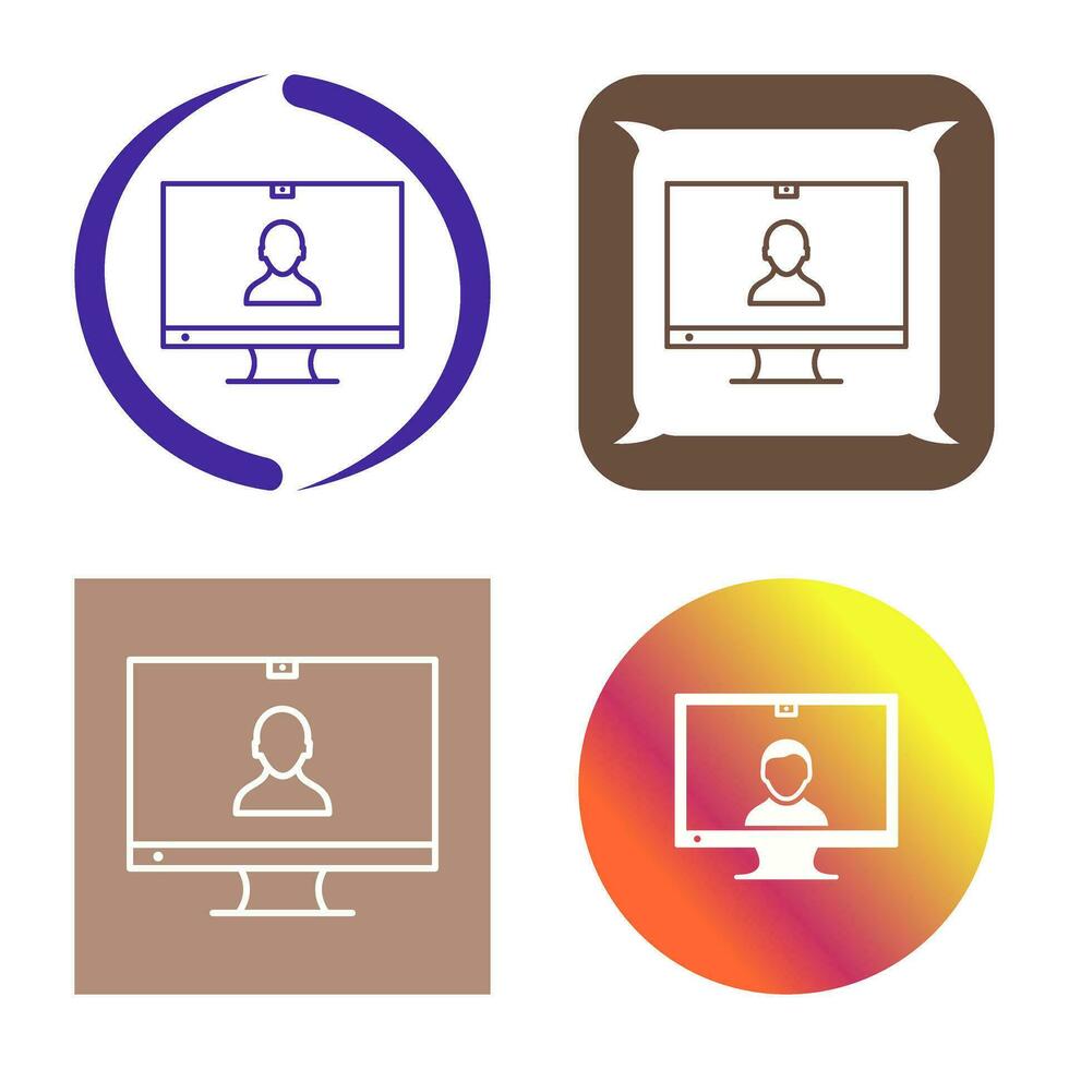 Unique Video Communication Vector Icon