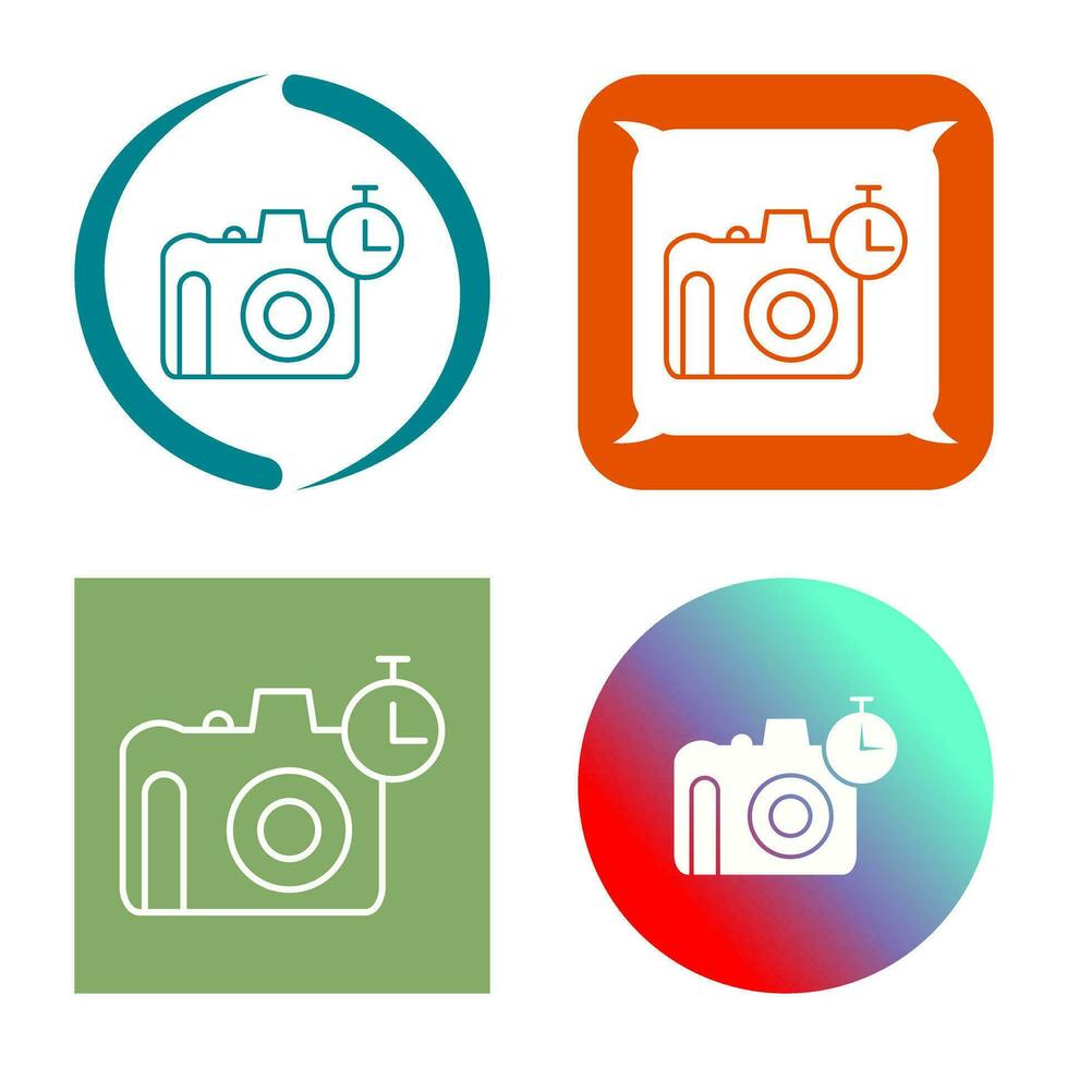 Unique Timer on Camera Vector Icon