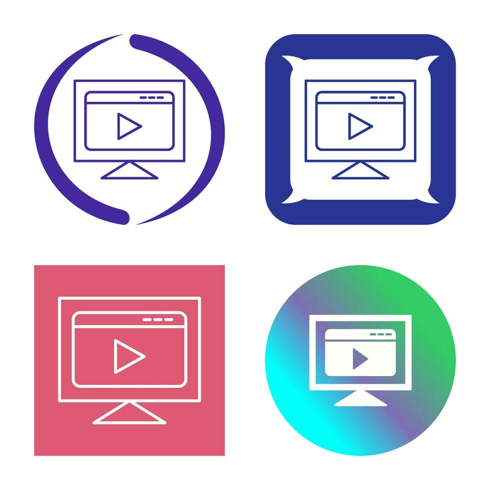 Video Streaming Vector Icon