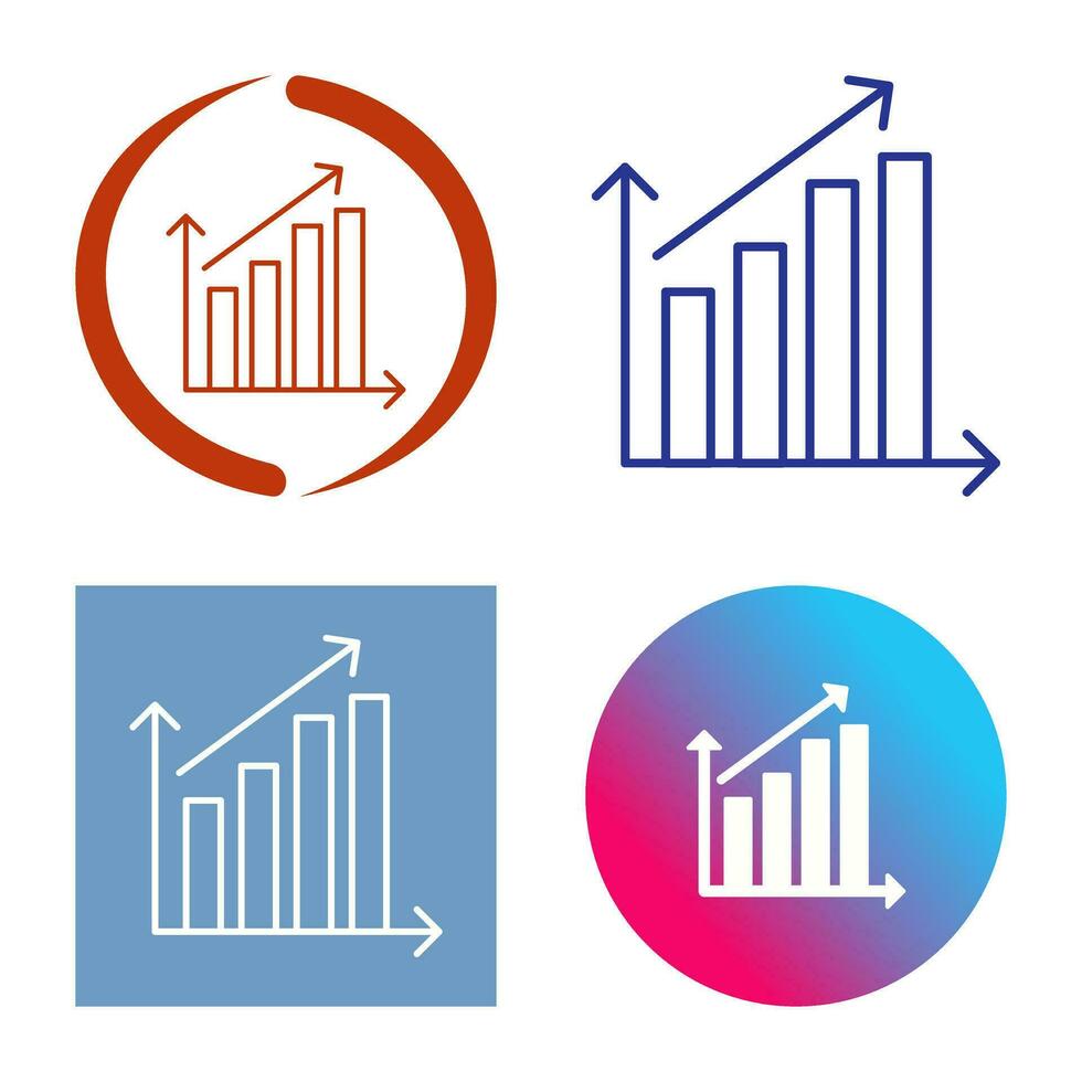 icono de vector de estadísticas crecientes