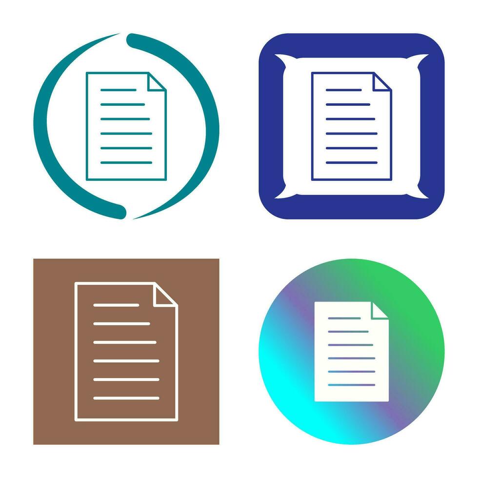 Unique Document Vector Icon