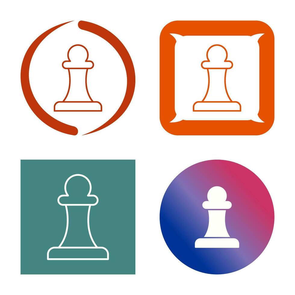 Unique Pawn Vector Icon