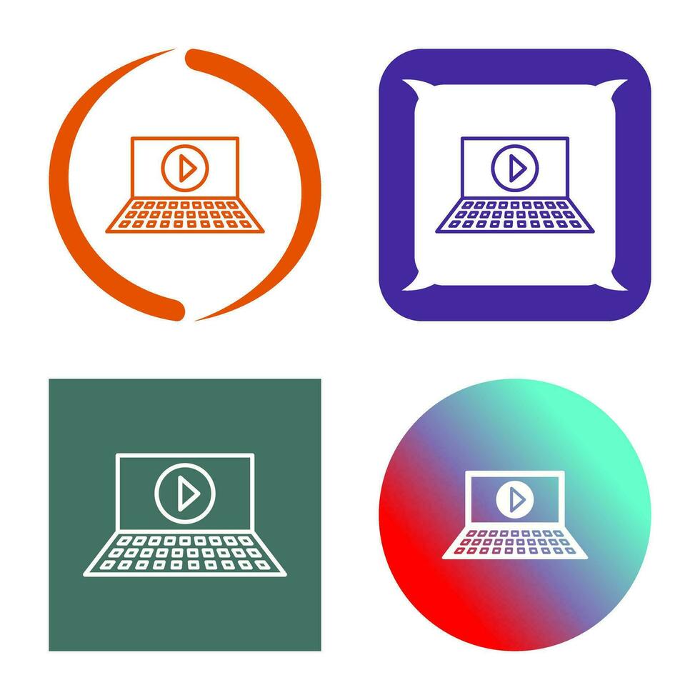 Unique Play Video Vector Icon