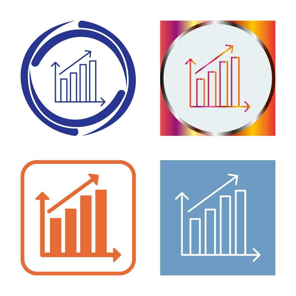 icono de vector de estadísticas crecientes