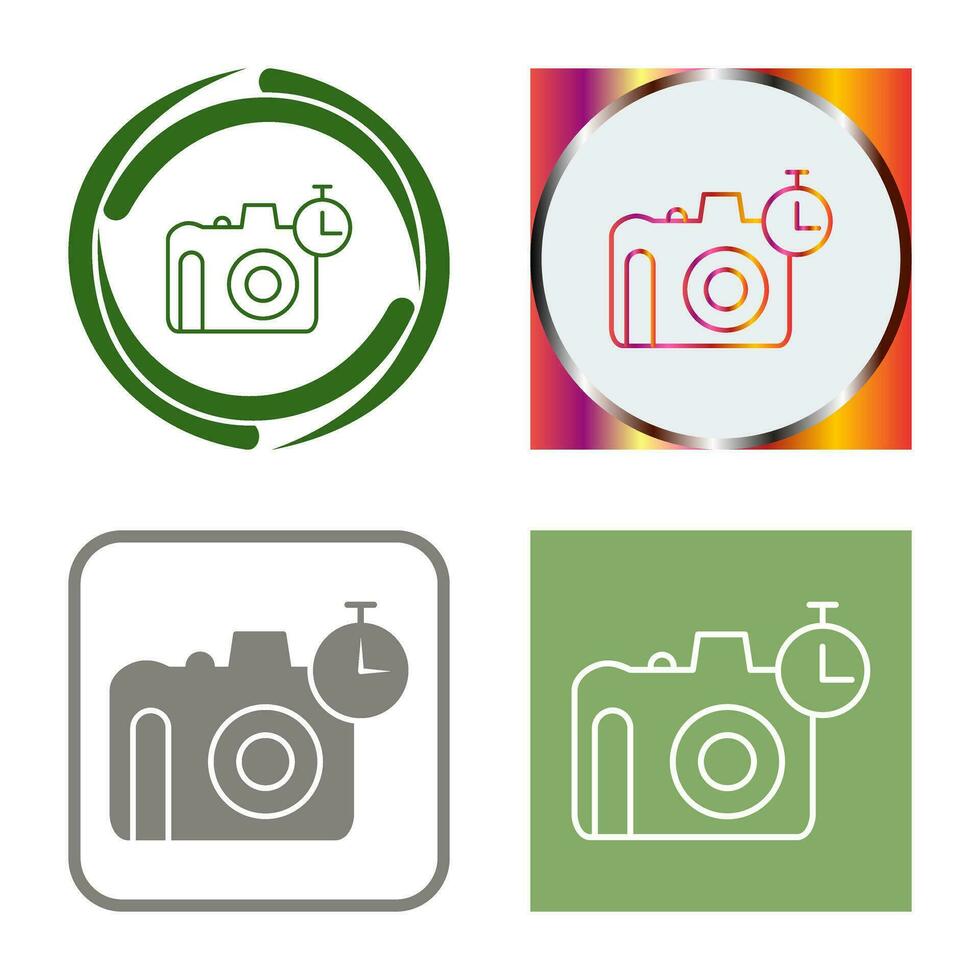 Unique Timer on Camera Vector Icon