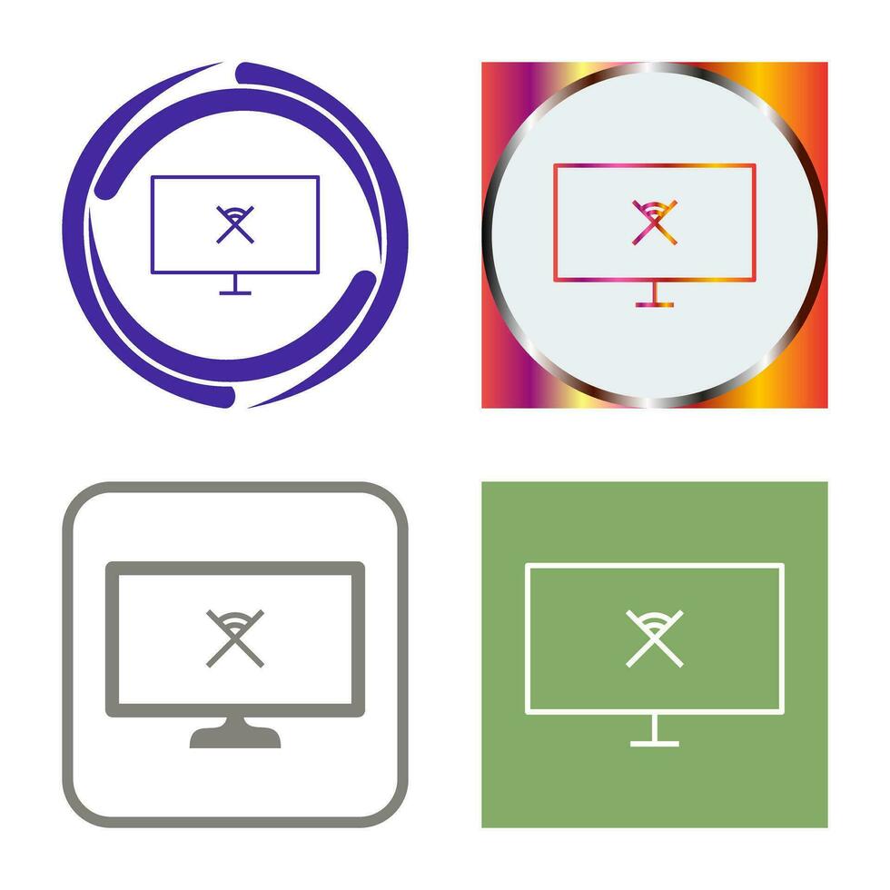 Unique Disconnected Network Vector Icon