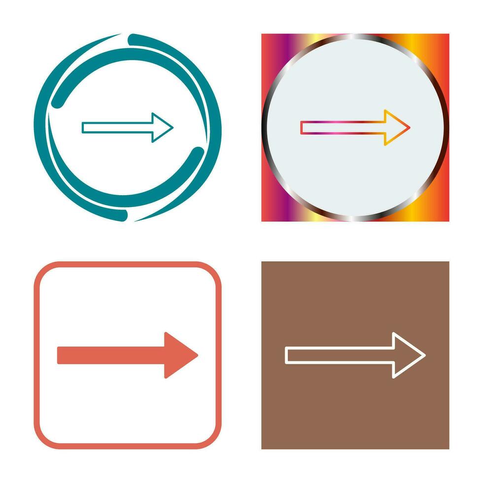 Unique Right Arrow Vector Icon